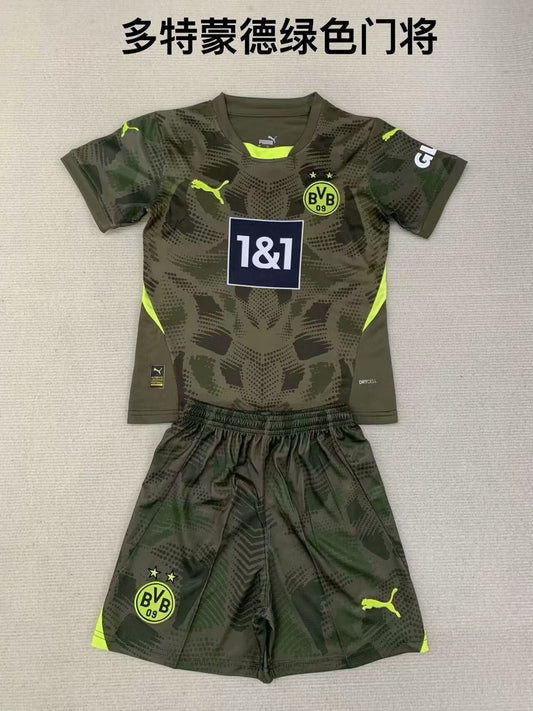 Dortmund Goalkeeper Kids Football Jersey 2024/2025