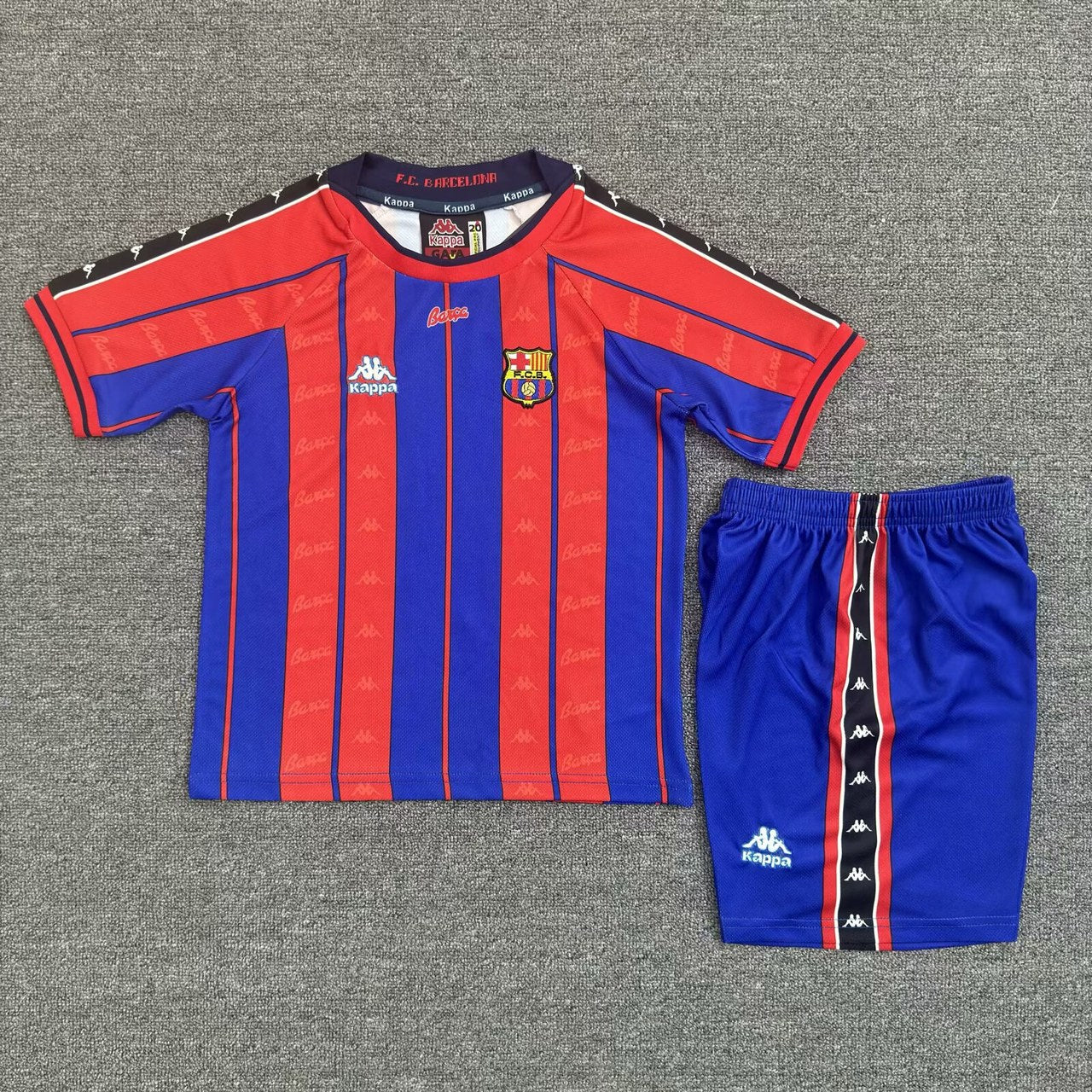 Retro Barcelona Home Kids Football Jersey 1997/1998
