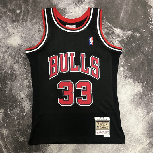 Chicago Bulls Black #33 PIPPEN NBA Season Jerseys 1998