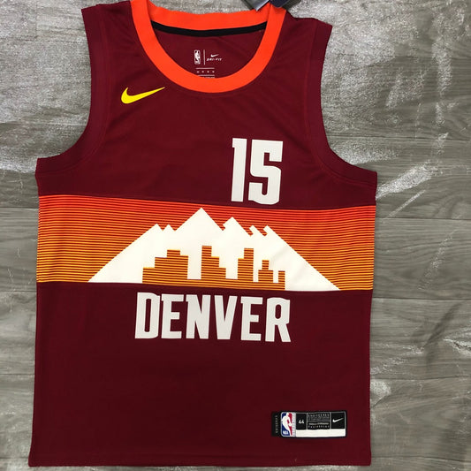 Denver Nuggets City Edition Red #15 JOKIC NBA Season Jerseys 2021