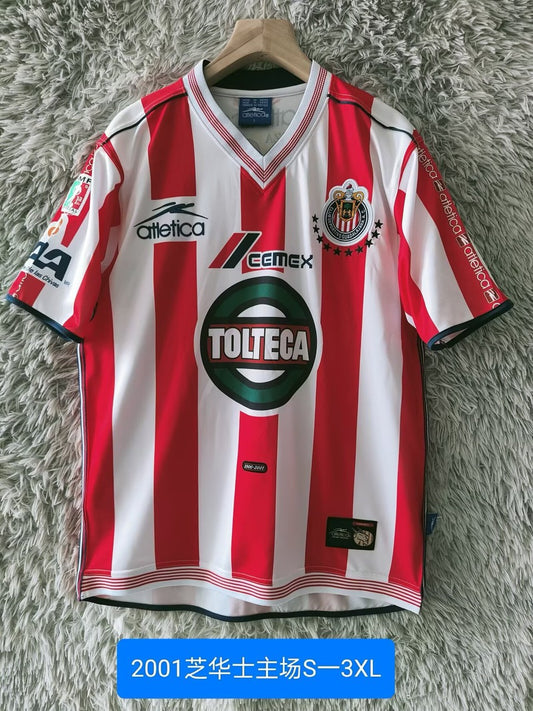 Retro Chivas Home Fans Football Jersey 2001/2002