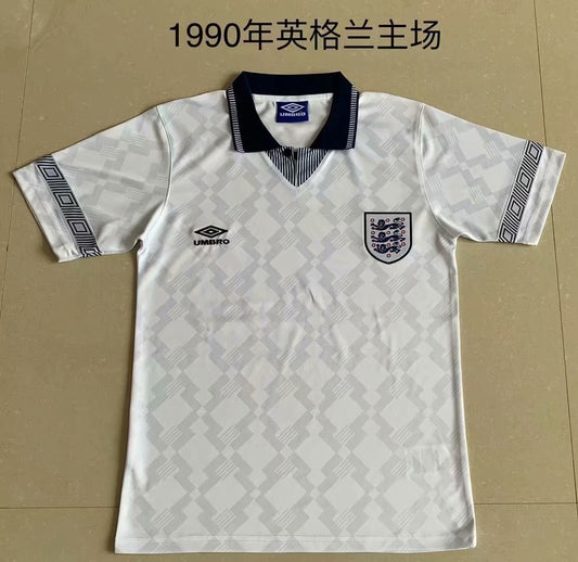 Retro England Home Football Jersey 1990