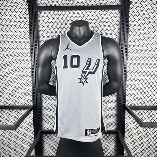 San Antonio Spurs Grey #10 SOCHAN NBA Season Jerseys 2021