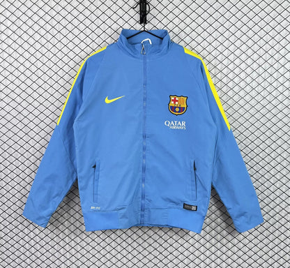 Retro Barcelona Windbreaker Blue Football Jersey 2015/2016