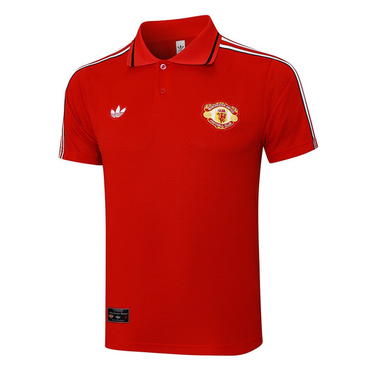 Manchester United Polo Retro Fans Red Football Jersey 2025/2026