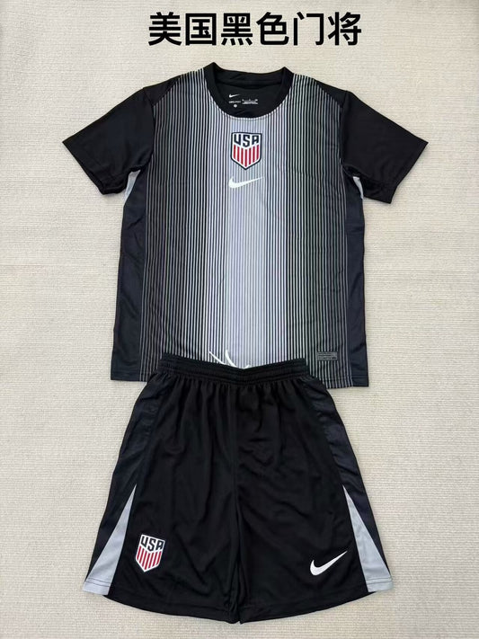 Usa Black Goalkeeper Fans (Kids And Man) Football Jersey 2025/2026