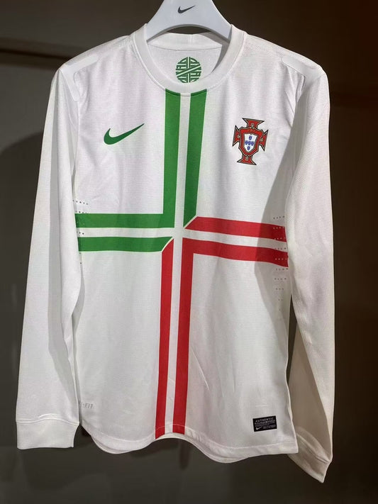 Retro Portugal Player Away Long Football Jersey 2012