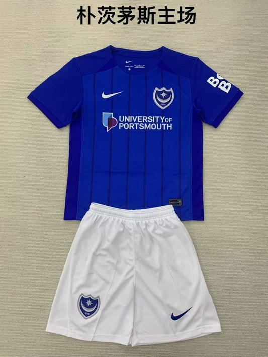 Portsmouth Home Kids Football Jersey 2024/2025