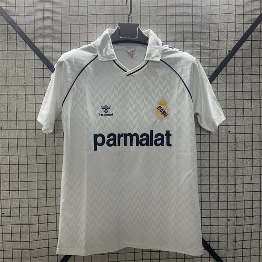 Retro Real Madrid Home Football Jersey 1986