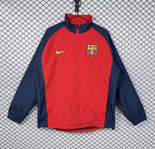 Retro Barcelona Windbreaker Waterproof Red Football Jersey 1998/2000