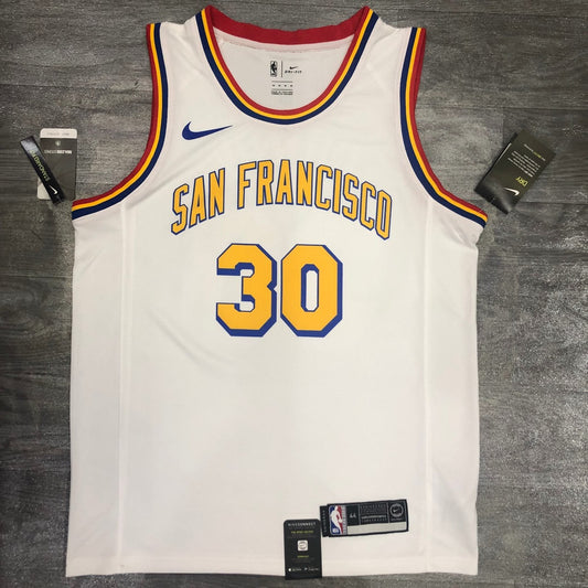 Golden State Warriors White San Francisco #30 CURRY NBA Season Jerseys