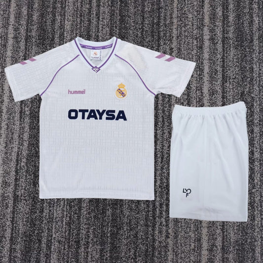 Retro Real Madrid Kids Home Fans Football Jersey 1990/1991-1992