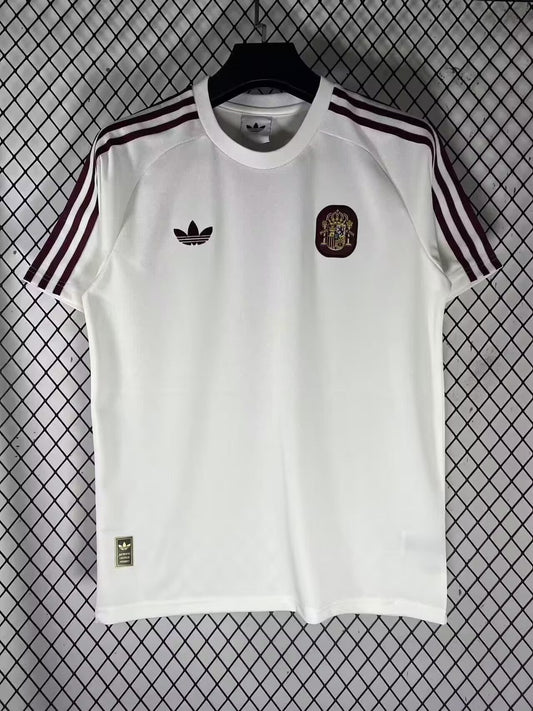 Spain T-shirt Retro Leisure White Football Jersey 2026/2027