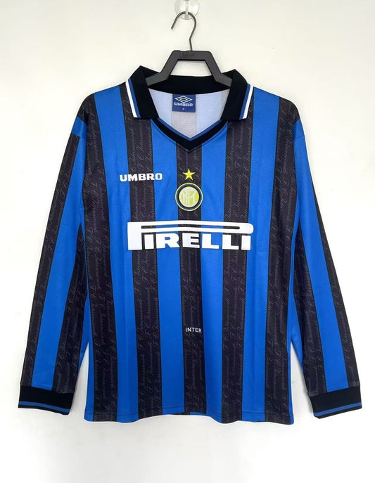 Retro Inter Milan Long Home Football Jersey 1997/1998