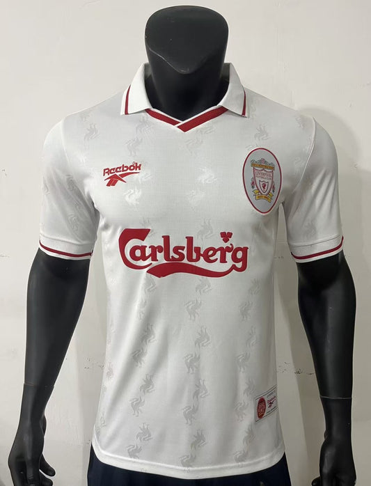 Retro Liverpool White Football Jersey 1996/1997