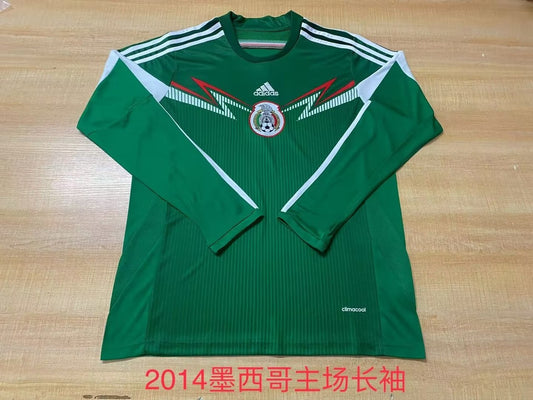 Retro Mexico Long Home Fan Football Jersey 2014