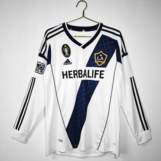 Retro LA Galaxy Long Home Fans Football Jersey 2011/2012