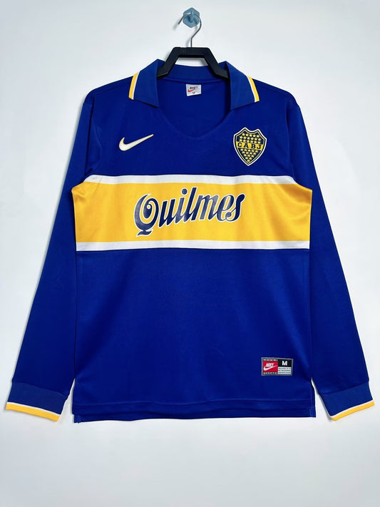 Retro Boca Juniors Long Home Fans Football Jersey 1996/1997