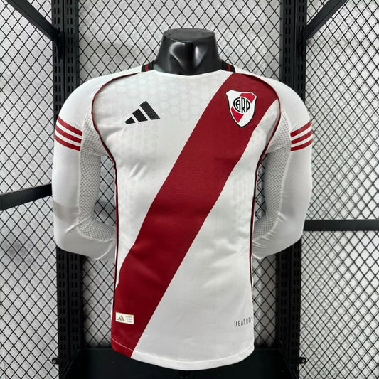River Plate Home Long Player Football Jersey (可配广告) 2025/2026