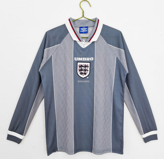 Retro England Long Away Football Jersey 1996