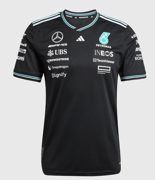 F1 Mercedes Black Short Sleeve Racing Suit 2025