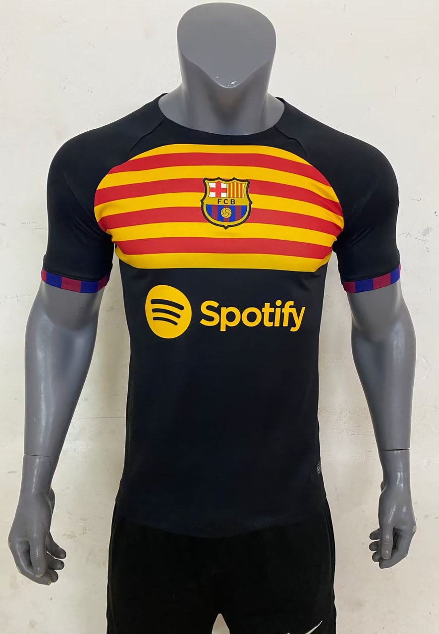 Barcelona Trianing Black Fan Football Jersey 2023/2024