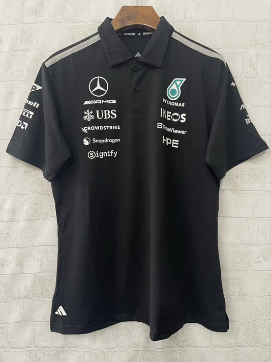 F1 Mercedes-Benz POLO Black Short Sleeve Racing Suit 2026