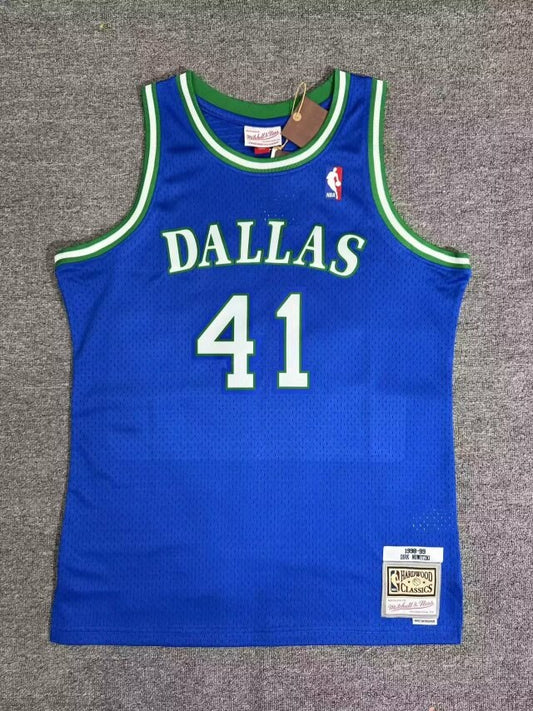 Dallas Mavericks Retro Blue #41 NOWITZKI NBA Jerseys