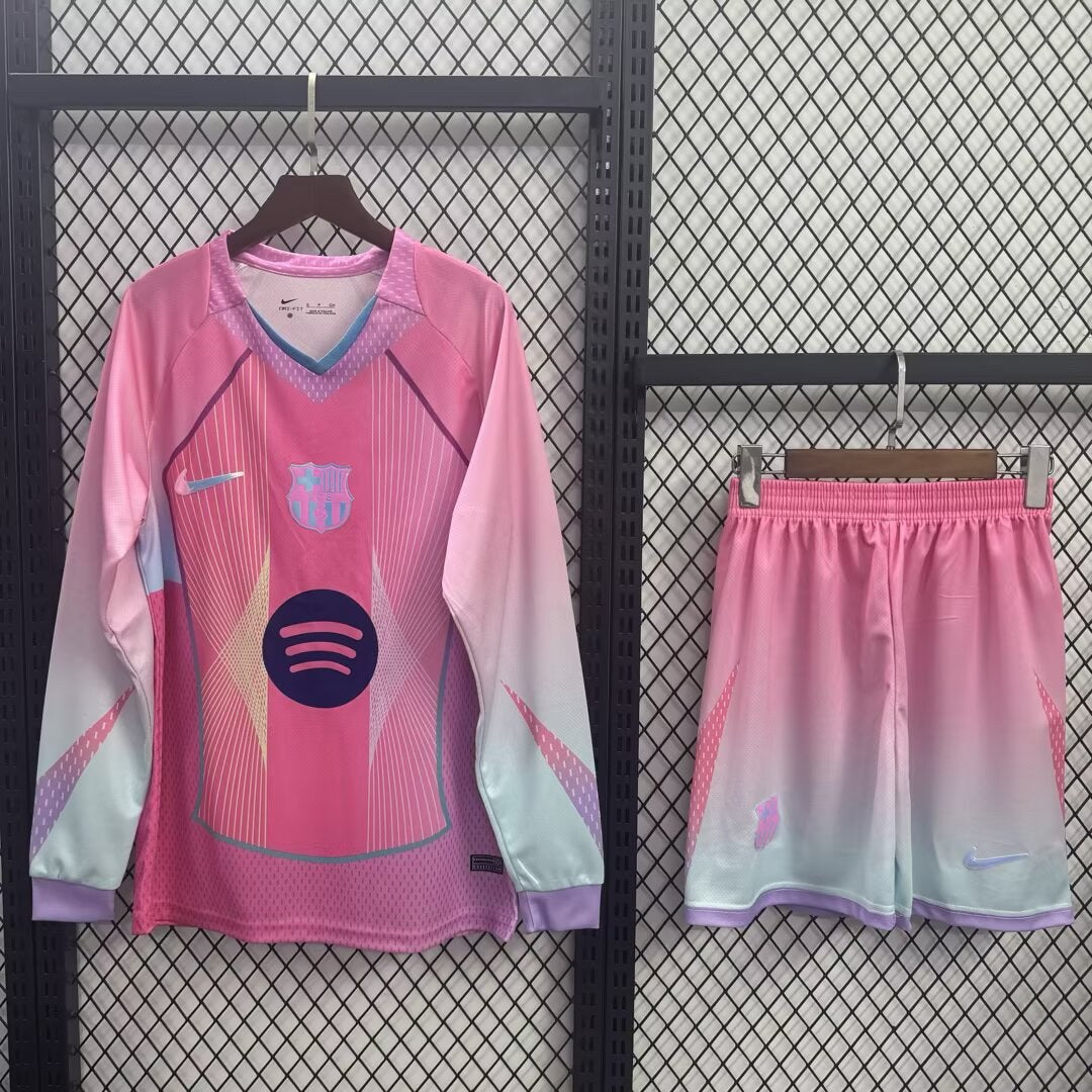 Barcelona Special Edition Long With Pants Sets Fans Football Jersey 2025/2026
