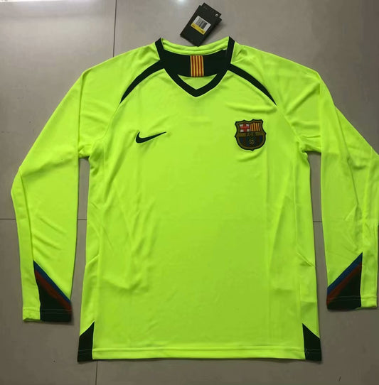 Retro Barcelona Away Long Sleeve Football Jersey 2005/2006