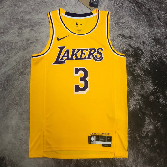 Los Angeles Lakers Yellow #3 DAVIS NBA Season Jerseys 2023