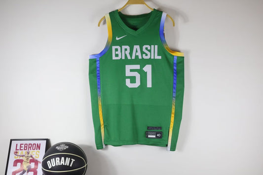 Brazil Green #51 CABOCLO NBA Jerseys 2024