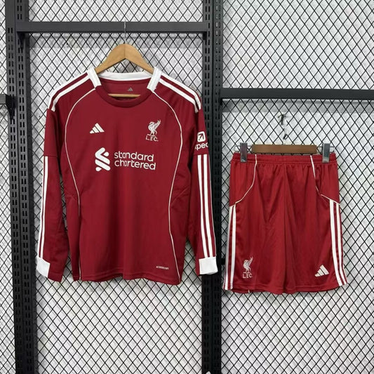 Liverpool Home Long Kids Football Jersey 2025/2026