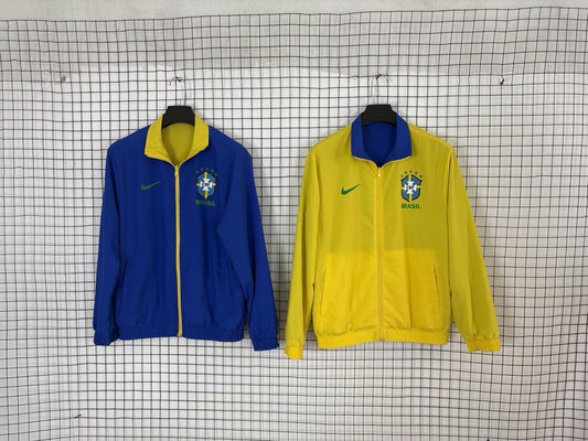 Brazil Two-sided Blue Yollow Windbreaker 2025/2026