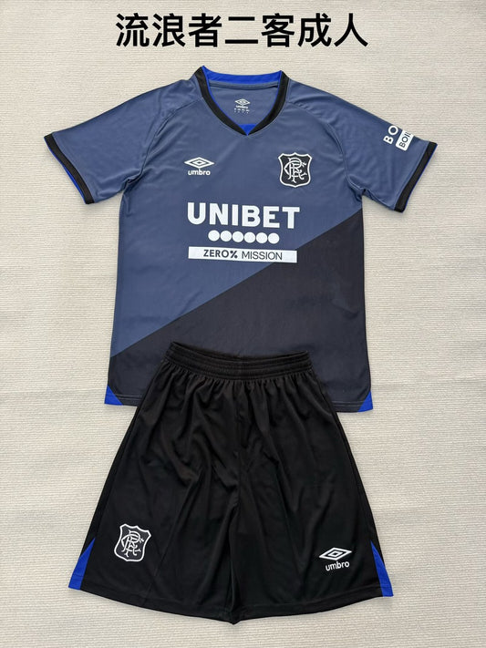 Rangers Third Kids Fans Football Jersey 2025/2026 (Kids And Man )