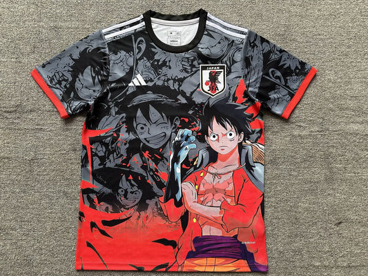 Japan Special Edition Grey Red Monkey D Luffy Fans Football Jersey 2025/2026