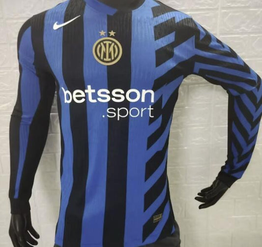 Inter Milan Home Long Sleeves Player Football Jersey 2024/2025