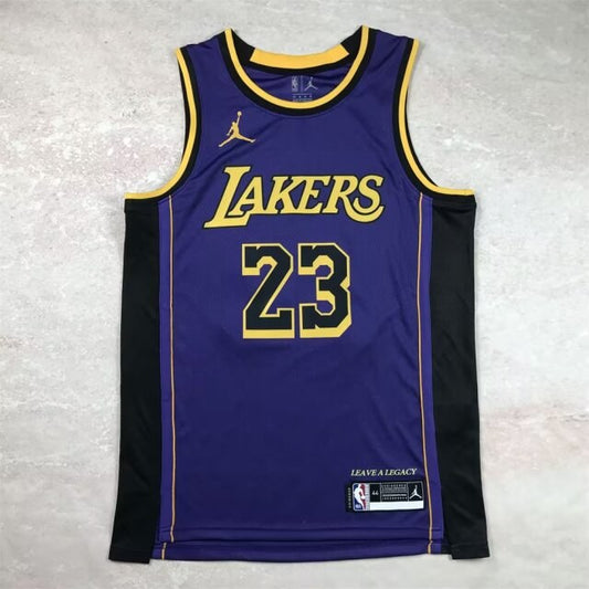 Los Angeles Lakers Kids Purple Announced Version #23 JAMES NBA Jerseys