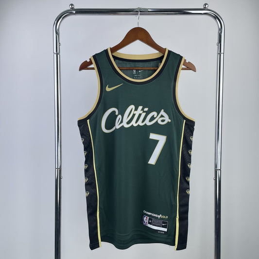 Boston Celtics City Edition Green #7 BROWN NBA Jerseys 2023
