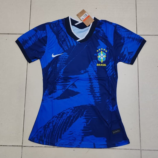 Brazil Training Blue Women Fans Football Jersey 2022/2023