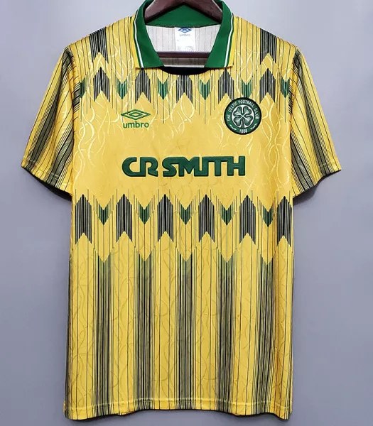 Retro Celtic Away Yellow Football Jersey 1991/1992