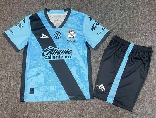 Puebla Third Away Light Blue Kids1:1 Quality Football Jersey 2025/2026