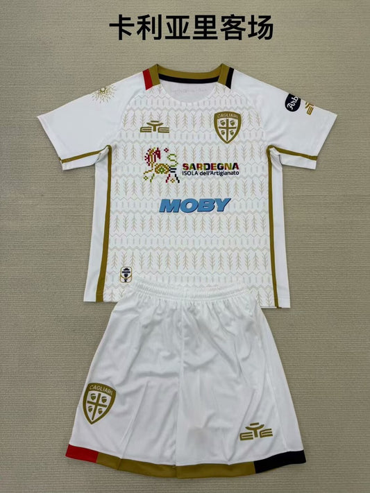 Cagliari Calcio Away Fans Football Jersey Have Kids (16-2XL) 2024/2025