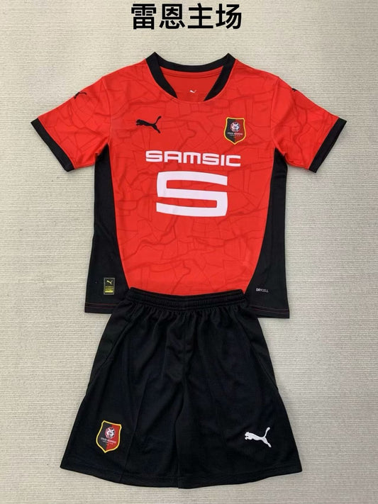 Stade Rennais Home Kids1:1 Quality Football Jersey 2024/2025
