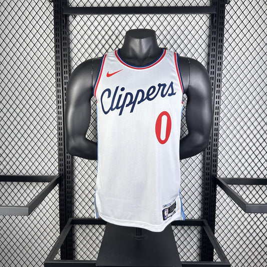 Los Angeles Clippers White #0 WESTBROOK NBA Season Jerseys 2025