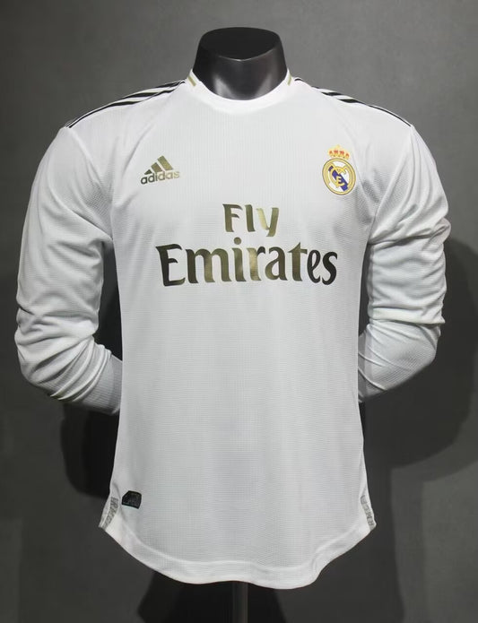 Retro Real Madrid Player Long Home Football Jersey 2019/2020