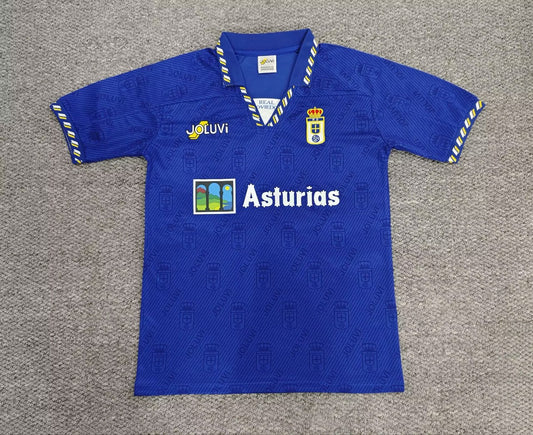 Retro Real Oviedo Home Fans Football Jersey 1995