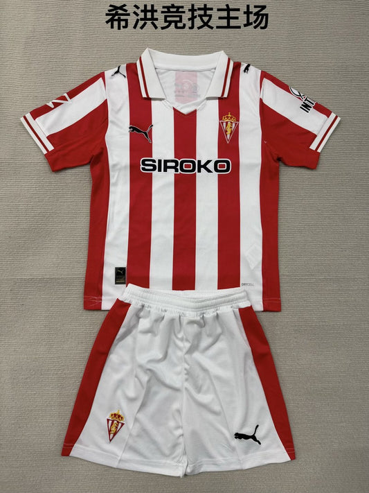 Sporting Gijon Home Fans (Kids And Man) Football Jersey 2025/2026