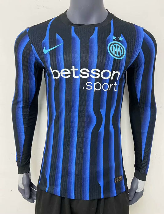 Inter Milan Home Long Player Football Jersey 2025/2026