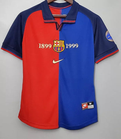 Retro Barcelona 100Th Anniversary Version Home Football Jersey